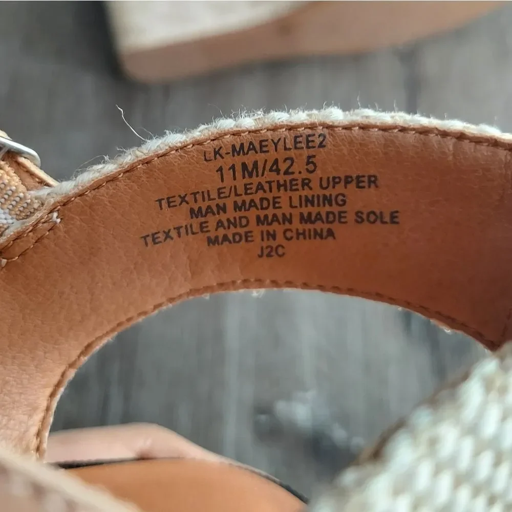 NWOT Lucky Brand Espadrilles with Wedge Heel and Crisscross Straps 11